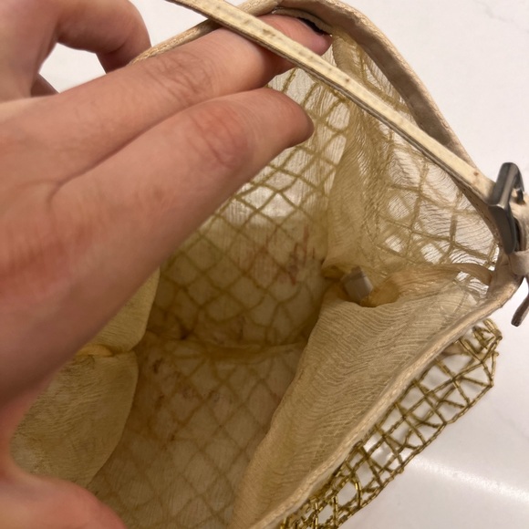 Prada Gold Beaded Silk Chiffon Lined Mini Evening Bag - Picture 4 of 11